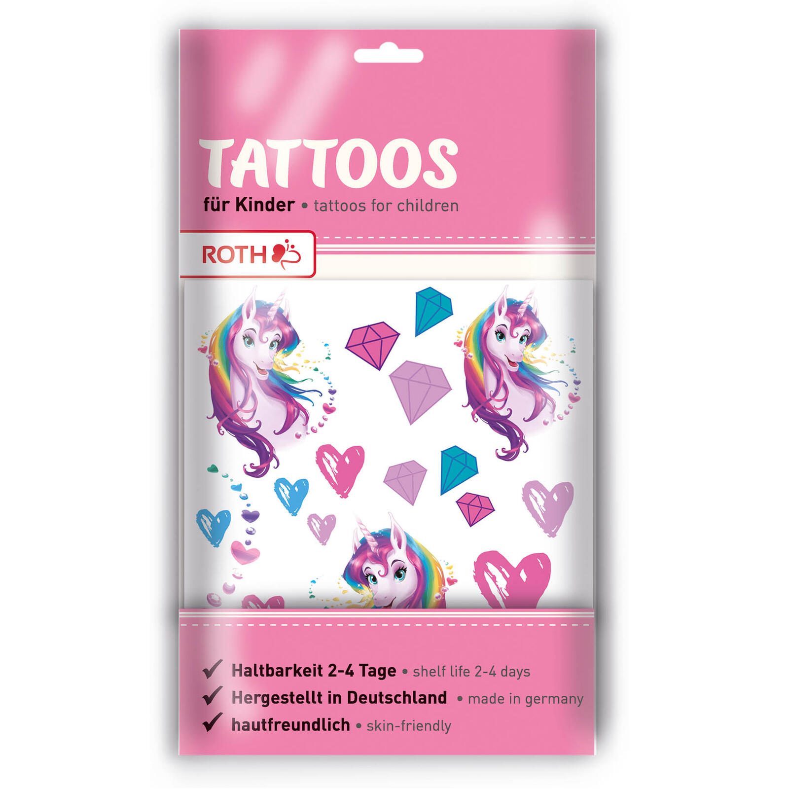 ROTH Klebetattoo Einhornportrait 89335