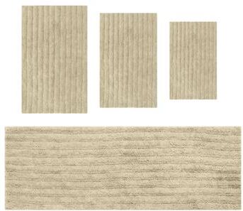 Home Weavers Inc Essence Microfiber Non-Slip Bath Rug Set with Runner