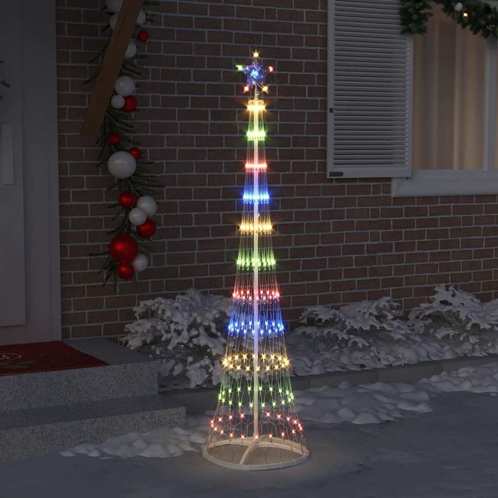 vidaXL Arbre de Noël LED Multicolore 190 cm Métal