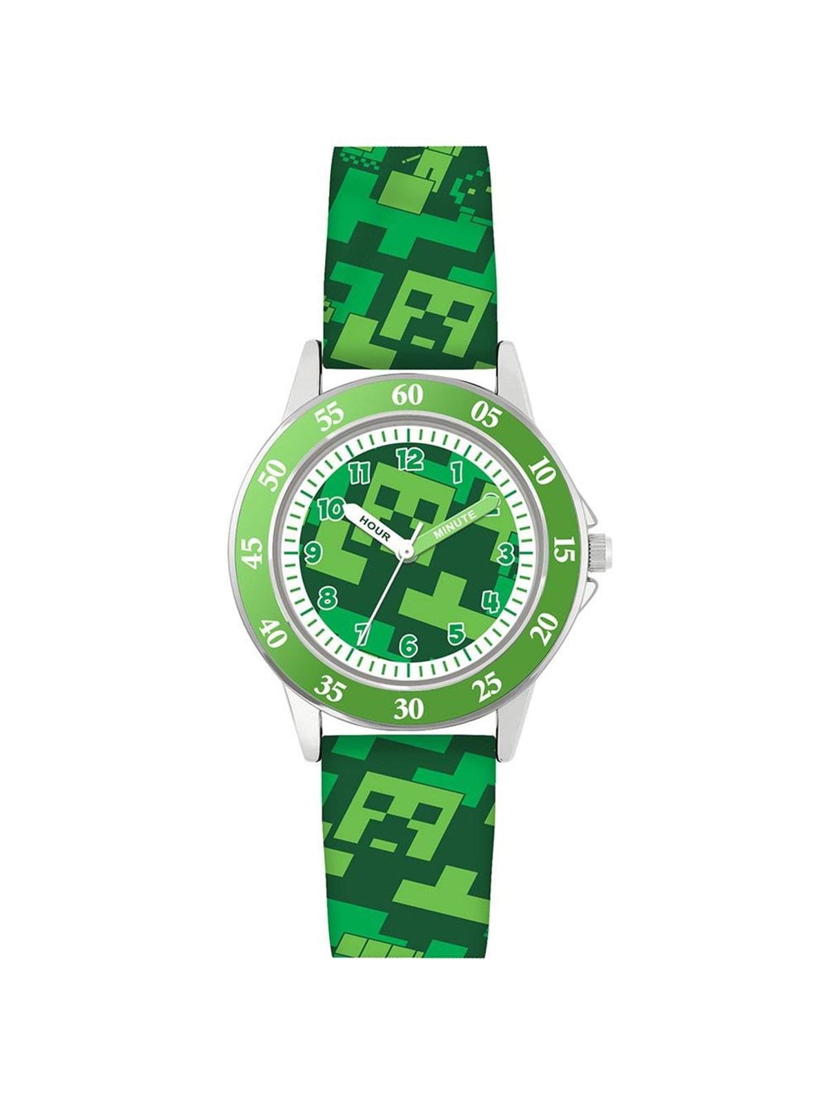 Peers Hardy - Minecraft Creeper Green Printed Strap Quartz - Uhr