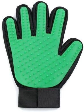 Uplift Picks Silicone Pet Grooming Gloves For Hair Removal And Daily Shedding Control green (right)