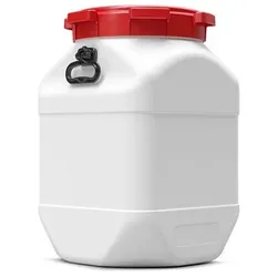 Weithalsfass aus Polyethylen (PE), quadratisch, 66 Liter