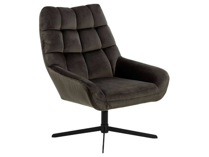 ACTONA GROUP Relaxsessel Paris Sessel Drehfunktion Velours graubraun.
