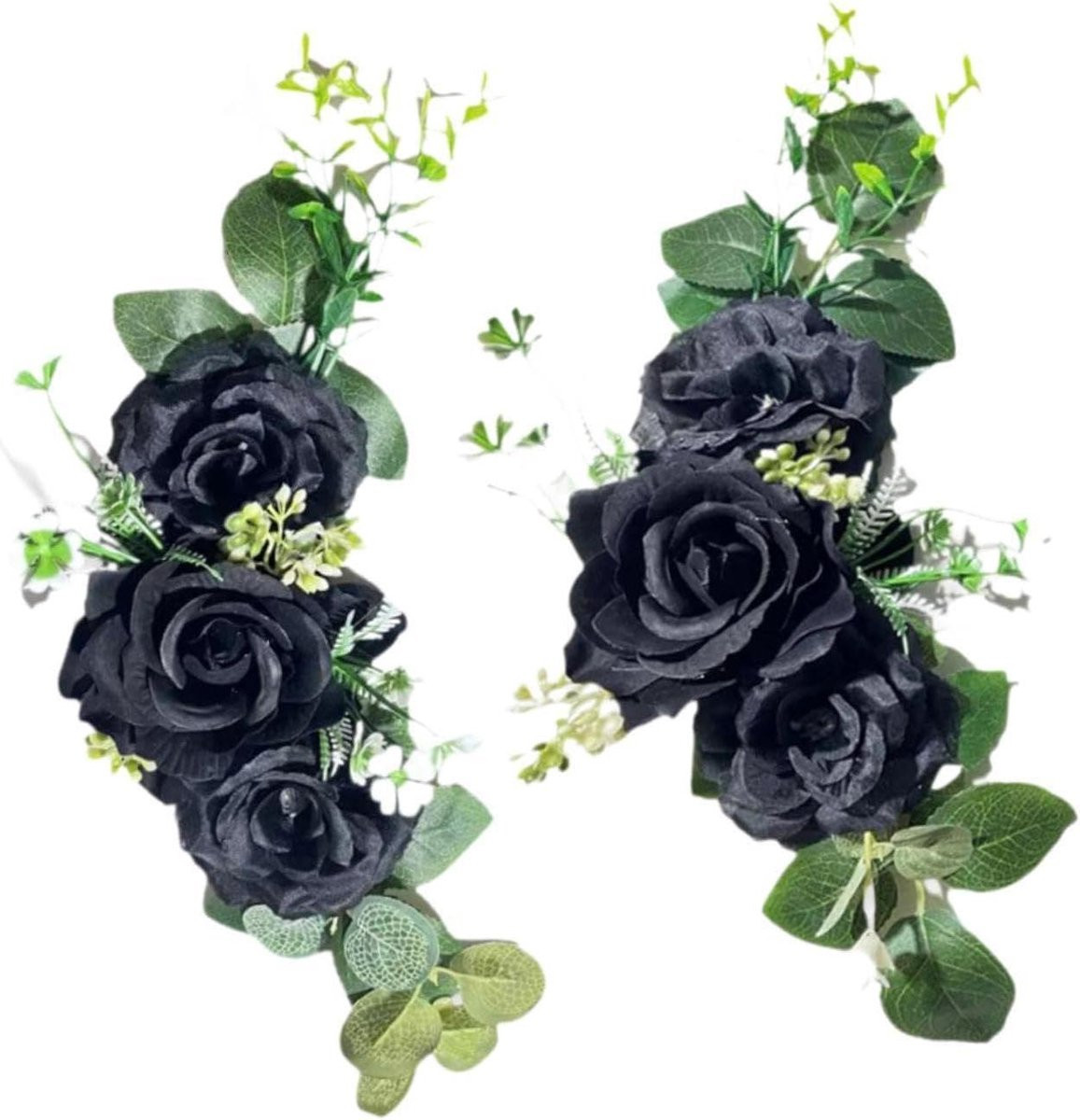 Groene kunstbloemen slinger van 40 cm voor onderhoudsvrije bloemendecoratie