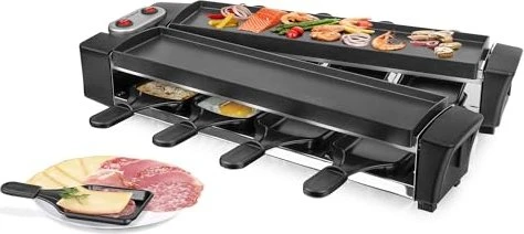 Emerio Raclettegrill,8 Pfannen, Kochfl. 40,6x10 cm