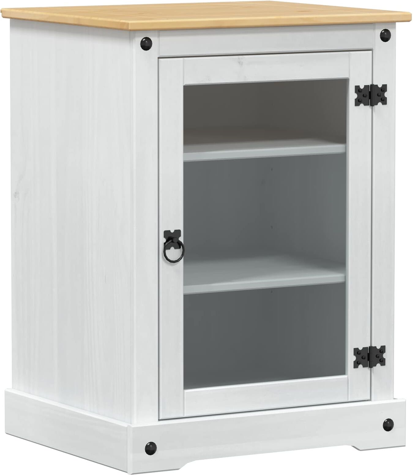 vidaXL Cabinet HiFi Blanc 60 x 50 x 82 cm Pin massif