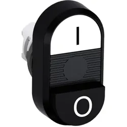 ABB MPD17-11B Doppeldrucktaster, Tasten - oben weiss: Symbol I - unten hoch schwarz: Symbol O - Mitte: schwarz, beleuchtbar 1SFA611146R1106