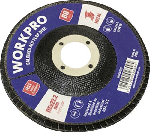 WorkPro WP407517 Fächerschleifscheibe Durchmesser 115mm 10St.