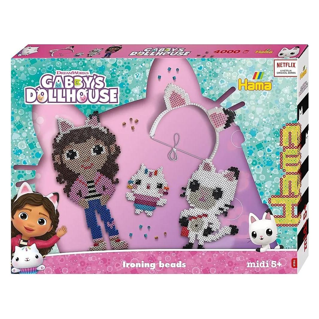 Hama Bügelperlen midi "Gabbys Dollhouse", Geschenkpackung Durchmesser Bügelperle midi: 5,0 mm (00007918)