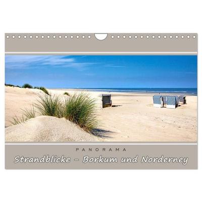 Strandblicke Borkum und Norderney (Wandkalender 2027 DIN A4 quer), CALVENDO Monatskalender
