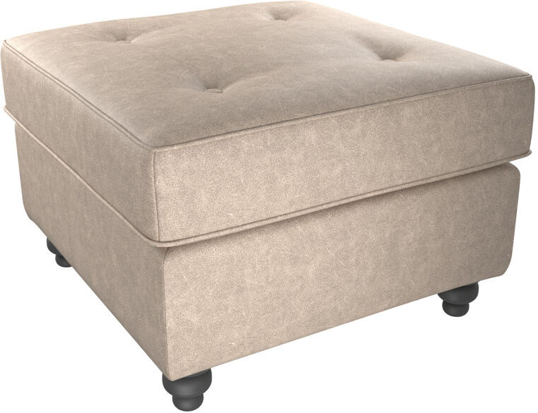 Three Posts Bodnar Faux Leather Tufted Square Footstool Marble 50cm H X 71cm W X 71cm D