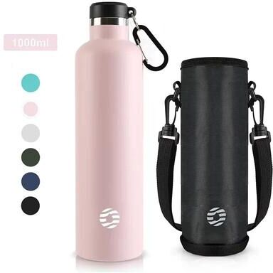 Uplifted Goods Rugged Explorer 33.8 Oz Vacuum Insulated Sports Flask pink 33.8 Oz.