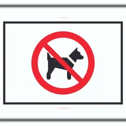 HB-Druck Mitführen von Hunden verboten Symbol Schild A3 (297x420mm)