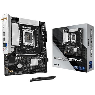 ASROCK Mainboard "H810M-X Gen5 WiFi", schwarz, B:24,4cm H:5,8cm T:19,3cm, Mainboards