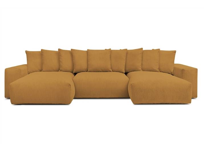 Wohnlandschaft BOBOCHIC VOLTAIRE Cord-Stoff gelb