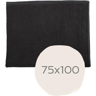Saunatuch WEWO FASHION "9523", schwarz (anhtracite), B:75cm L:100cm, Frottier, Baumwolle, Handtücher, extrem leicht