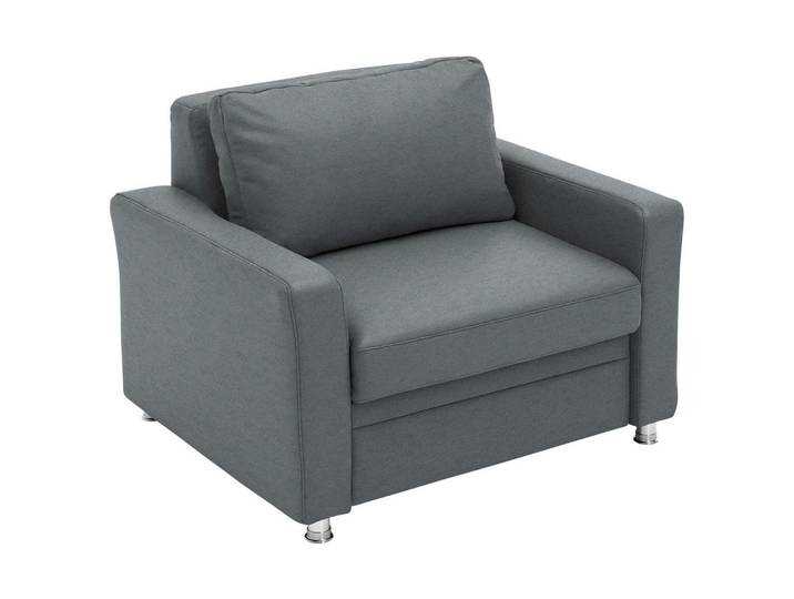 Beldomo Style Schlafsessel, Anthrazit, Metall, 116x90x100 cm, Stoffauswahl, Wohnzimmer, Sessel, Schlafsessel