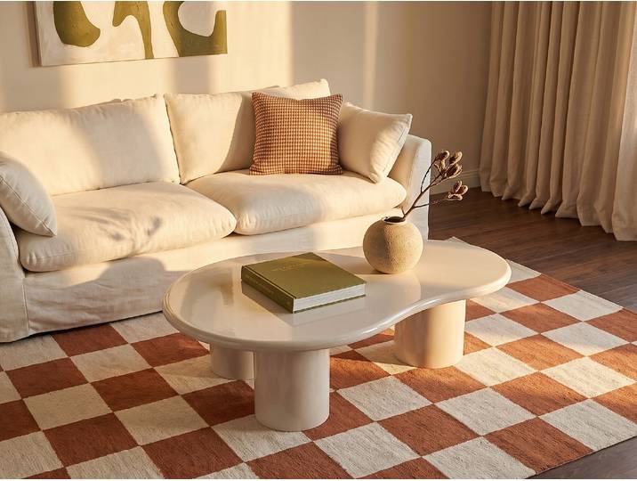Couchtisch aus MDF - Lackiert Beige - OLIRENA