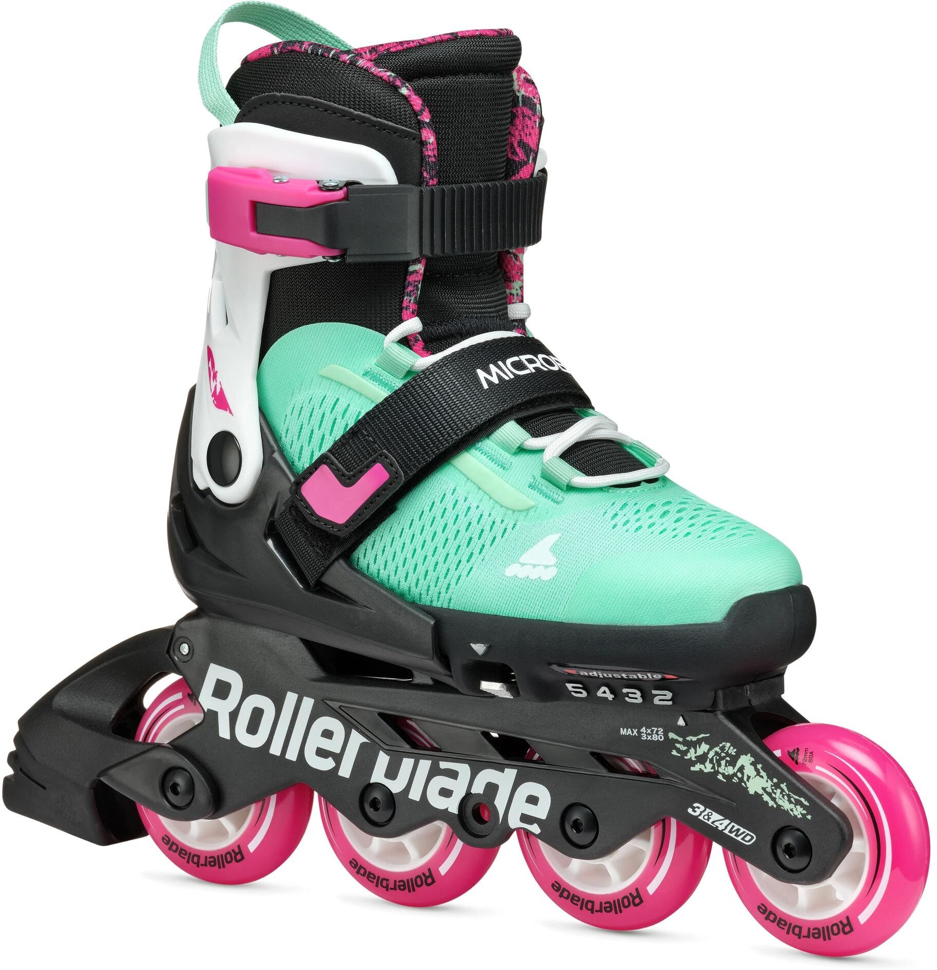Inlineskates ROLLERBLADE "Microblade 36,5-40,5", grün (grün, schwarz), Inlineskates_Rollschuhe, Kinder, (bis ), Inlineskates grün, schwarz (bis )