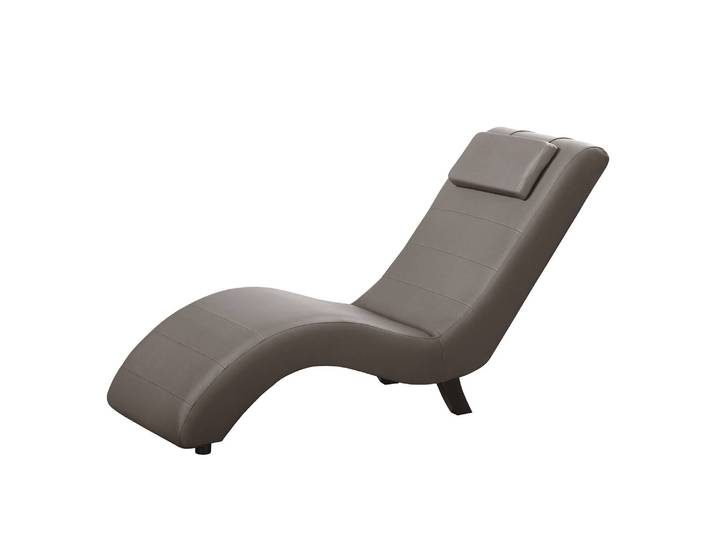 Relaxliege Sandon II Grau/Grau Kunstleder Madara 61 x 86 x 87cm