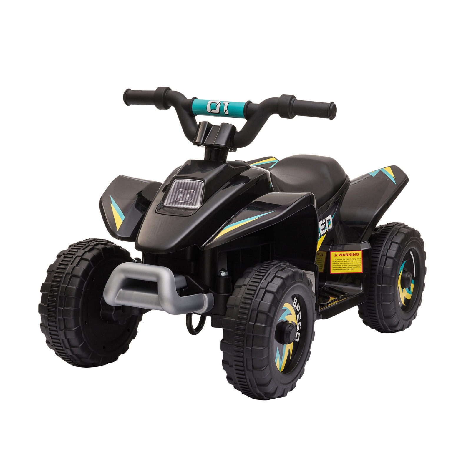 HOMCOM Elektrische kinderquad 6V zwart voor kinderen van 1,5-3 jaar tot 20 kg