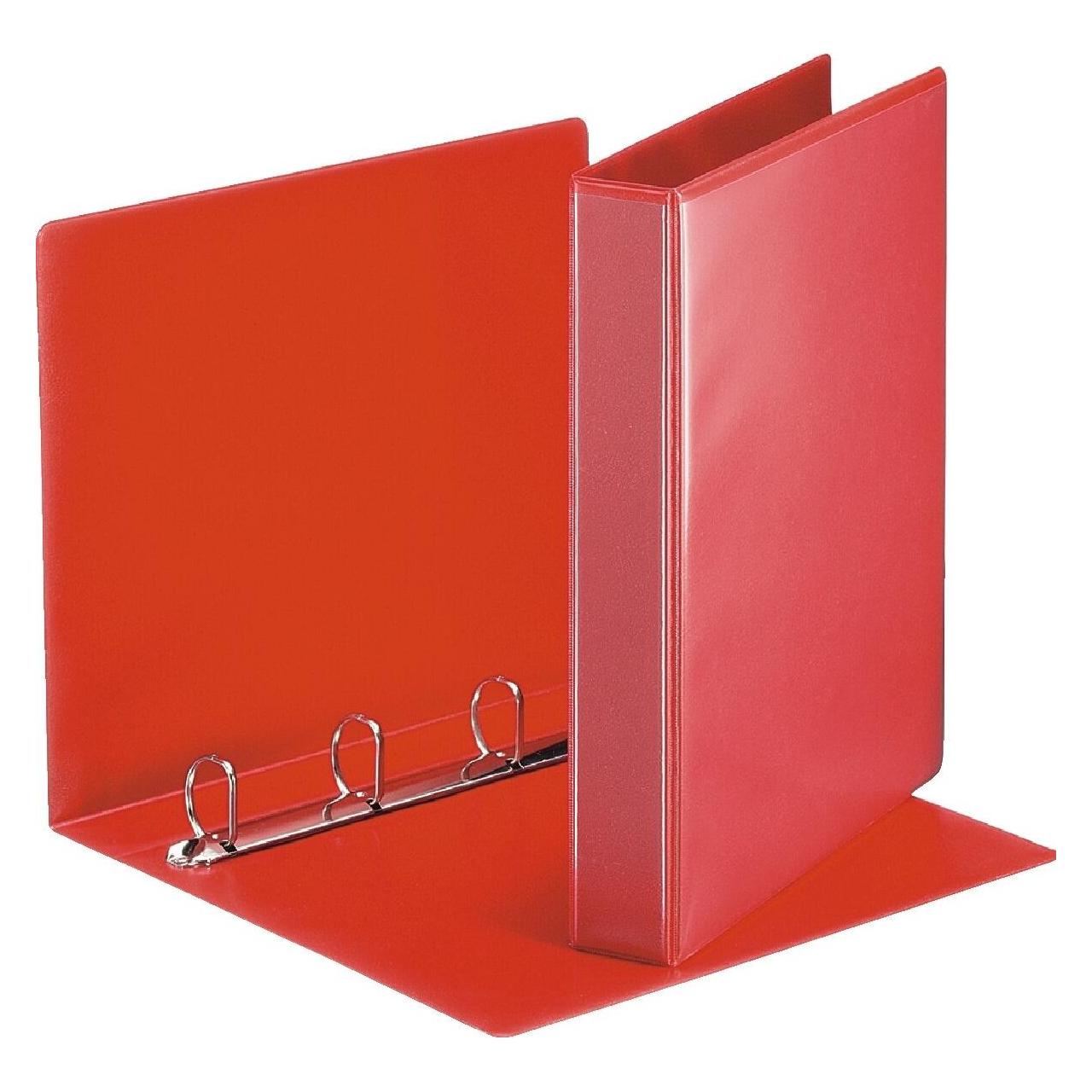 Leitz Esselte Präsentations-Ringbuch Essentails, A4, rot, 4D-Ring Mechanik, Rückenbreite: 50 mm, Ringdurch (A4, 51 mm, 1 Stk.) (49713)