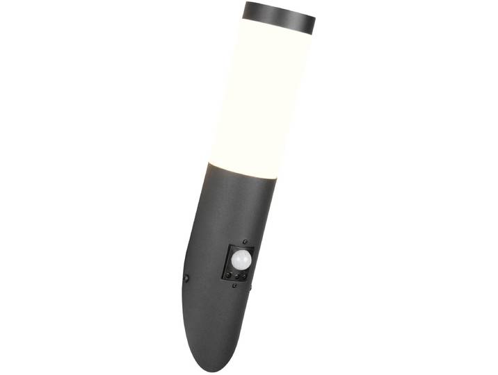 TRIO TRIOTO - Wandlamp - Zwart mat - excl. 1x E27 4\,9 W - Bewegingssensor - Wandmontage - Buitenverlichting - IP44