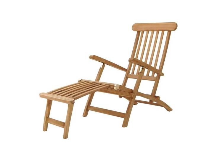 Chaise Longue en Bois Teck pour Jardin - AXI Costa - Dossier Réglable en 4 Positions