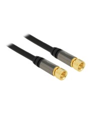 Delock HF-Kabel F-Stecker M bis M 5 m 85 dB Schwarz (88921)