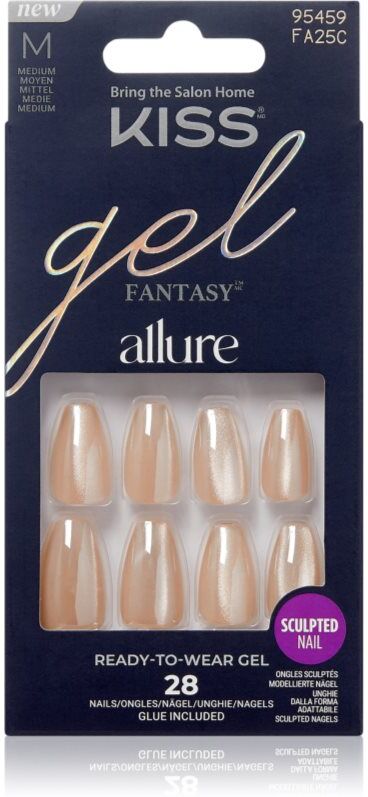 Kiss Gel Fantasy Allure false nails MoonBeam 28 pc