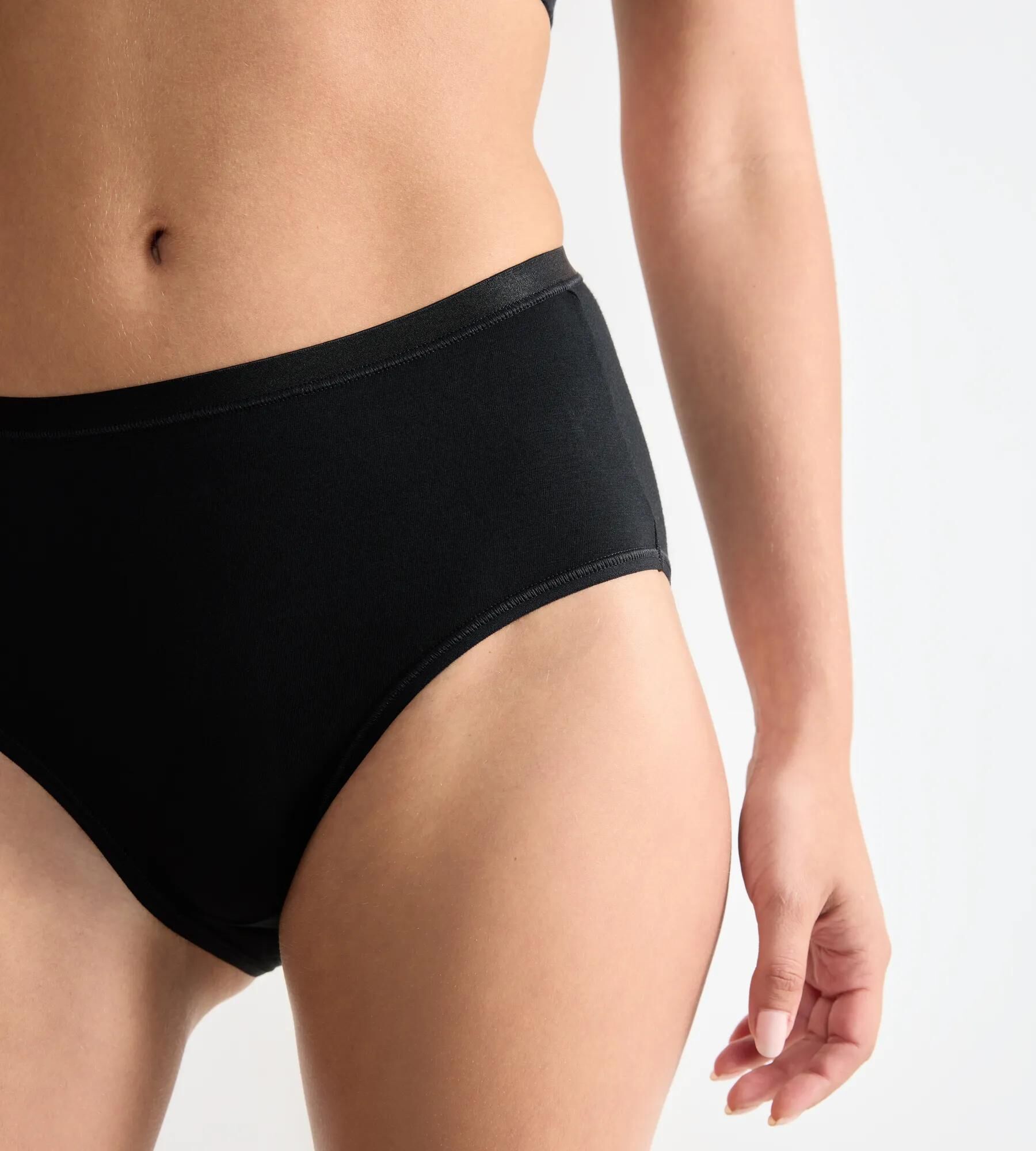 Midislip SLOGGI "GO Daily Cotton", Damen, Gr. S, Single Jersey, schwarz, Single Jersey, Obermaterial: 95% Baumwolle, 5% Elasthan, unifarben, körpernah, Unterhosen Midislip, Glanz-Effekt Details, weich, Baumwollmix, bequem, elastisch schwarz S, Single Jers