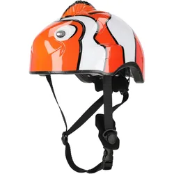 CRAZY SAFETY Clown Fish Fahrradhelm Kinder 110 - orange S (49-55 cm)