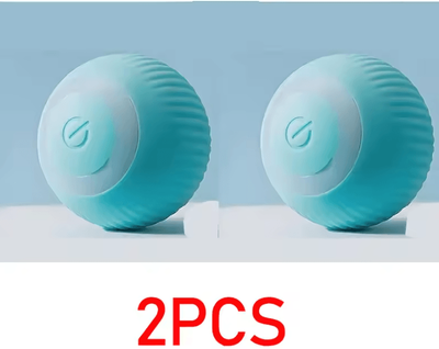 Inspire Curations Interactive Automatic Rolling Cat Ball Toy Smart Self Moving Exercise Ball 2pcs blue Blue