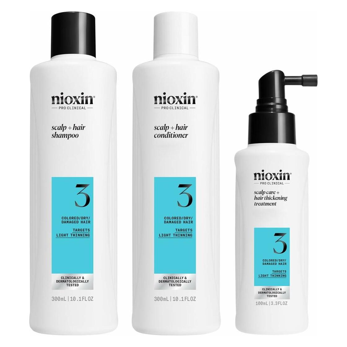 Nioxin System 3 Kit Shampoo 300ml Haarspülung 300ml Haarkur 100ml Haarausfall-Präventionsset für Dam (Haarpflege Set) (49235991)