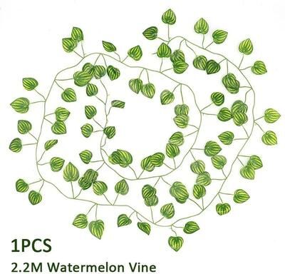 Uplifted Finds Botanical Ivy Creeper   Silk Foliage Evergreen Garland   Executive Balcony & Modern Sanctuary Decor watermelon Leaves 36 Pcs