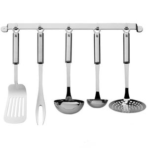 WMF Küchenhelfer-Set Profi Plus, mit Hängeleiste, aus Edelstahl, spülmaschinengeeignet, 6-teilig