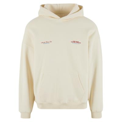Kapuzensweatshirt ANOTHER COTTON LAB "Another Cotton Lab Pardon Monsieur Oversized Hoodie", Damen, Gr. S, weiß, 52% Baumwolle, 48% Polyester, bedruckt, Rundhals, Sweatshirts