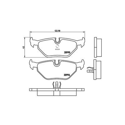 MAGNETI MARELLI Bremsbelagsatz, Scheibenbremse 363700406011 für BMW