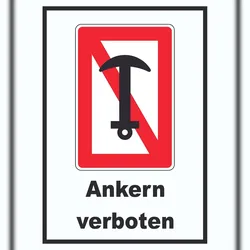 HB-Druck Ankern verboten Schild A2 (420x594mm)