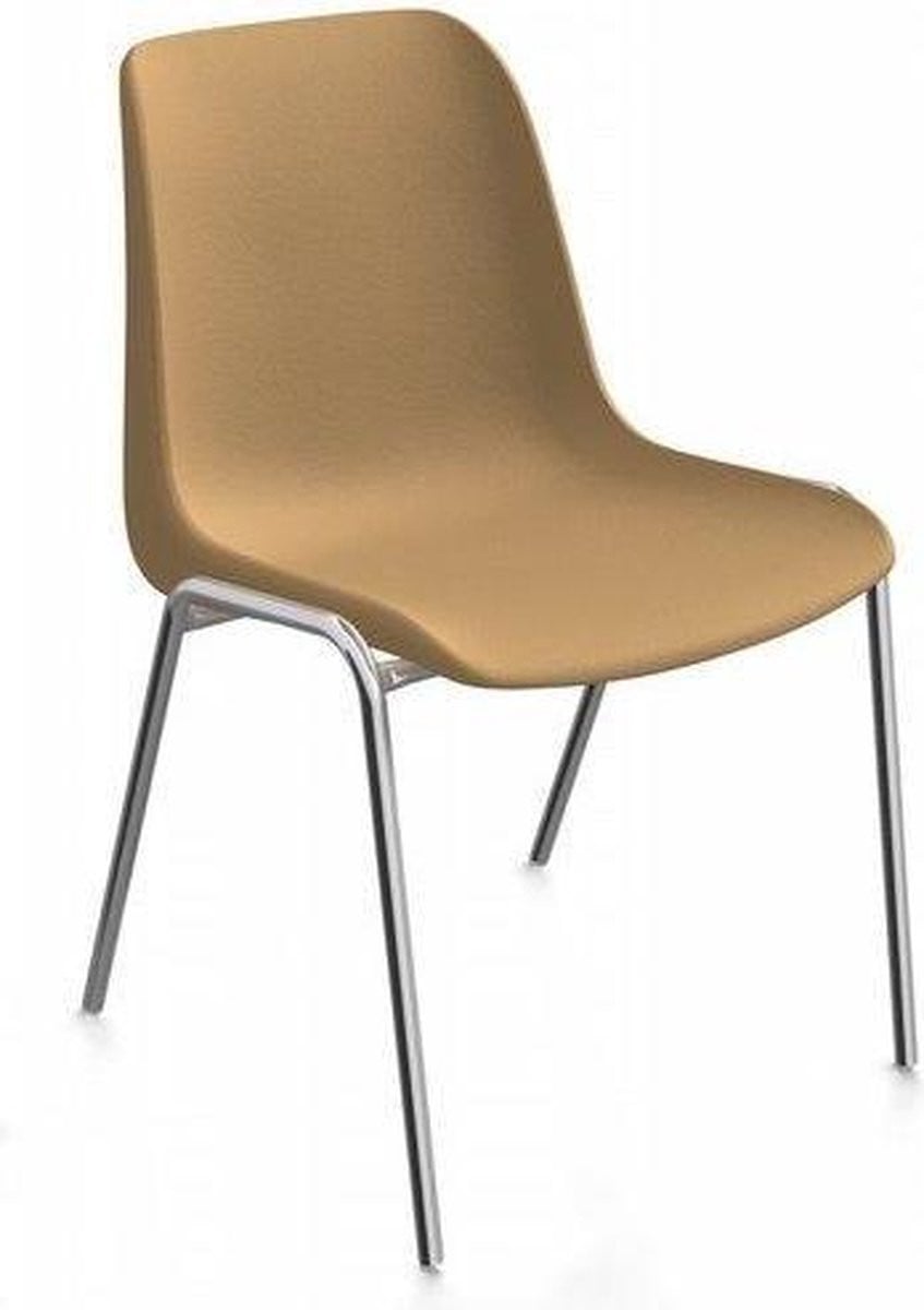 ABC Kantoormeubelen Kantinestoel Rome Kunststof Stapelbaar Beige