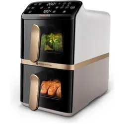 Philips Airfryer Stacked Dual, Fritteuse, Weiss, Kupfer, Beige, Gold, Grau, Schwarz