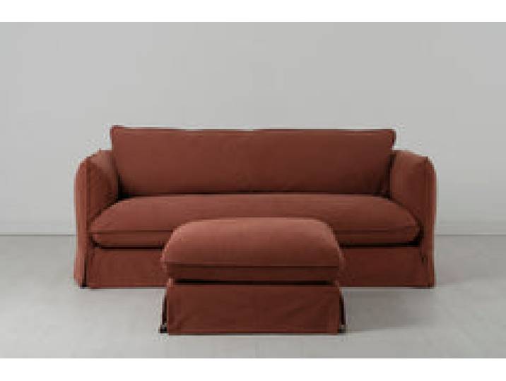 Dreisitzer-Sofa mit Polsterhocker, Toskana