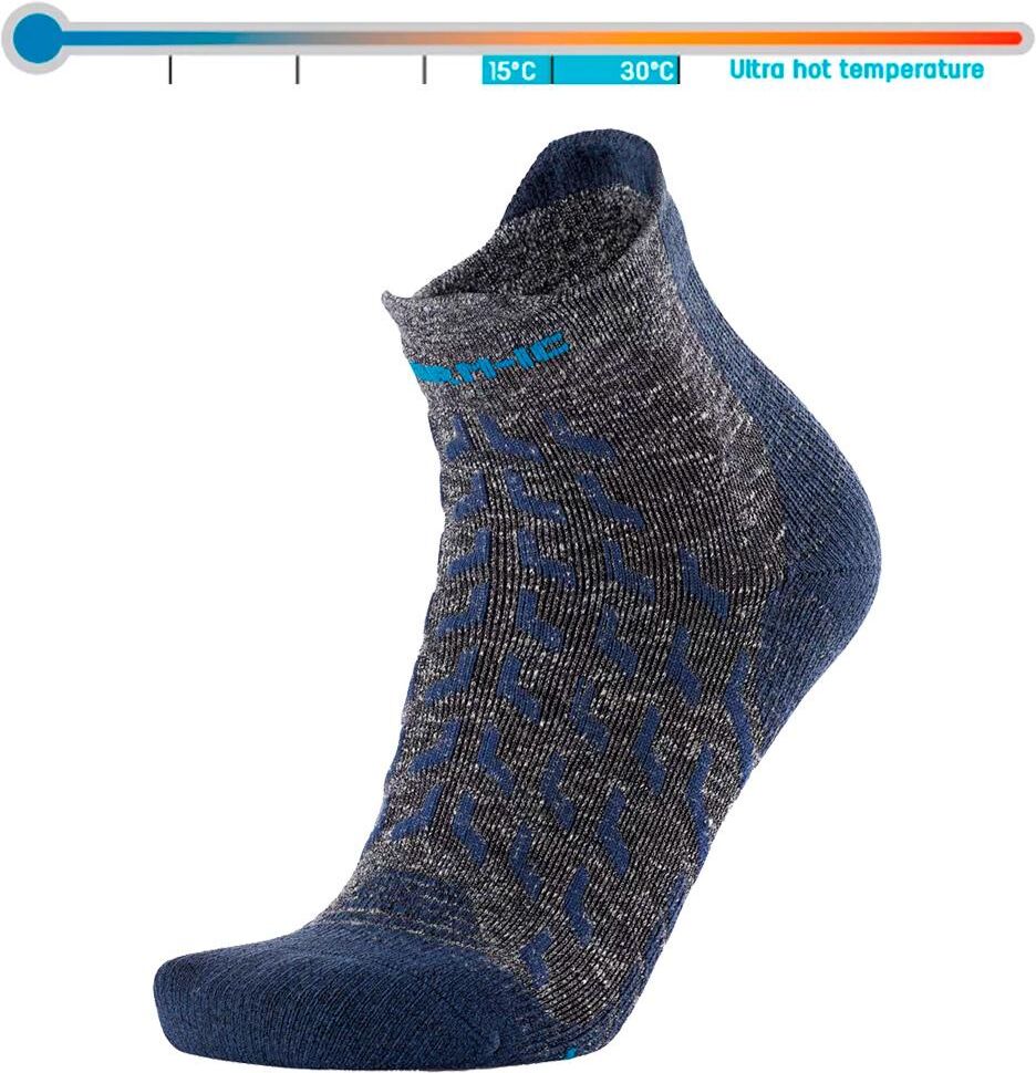 Therm-Ic  - Trekking Ultra Cool Linen Ankle Grey Navy - 45-47 - Chaussettes