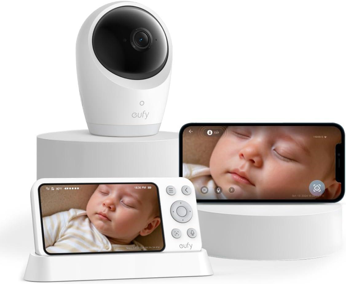Babyphone E21-4K UHD - 5-Zoll-Display - Hybridmodell
