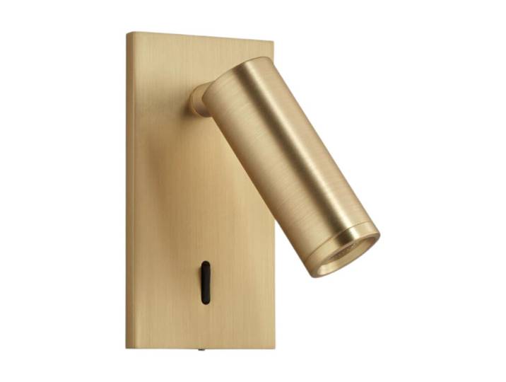 Applique liseuse led encastrable laiton mat