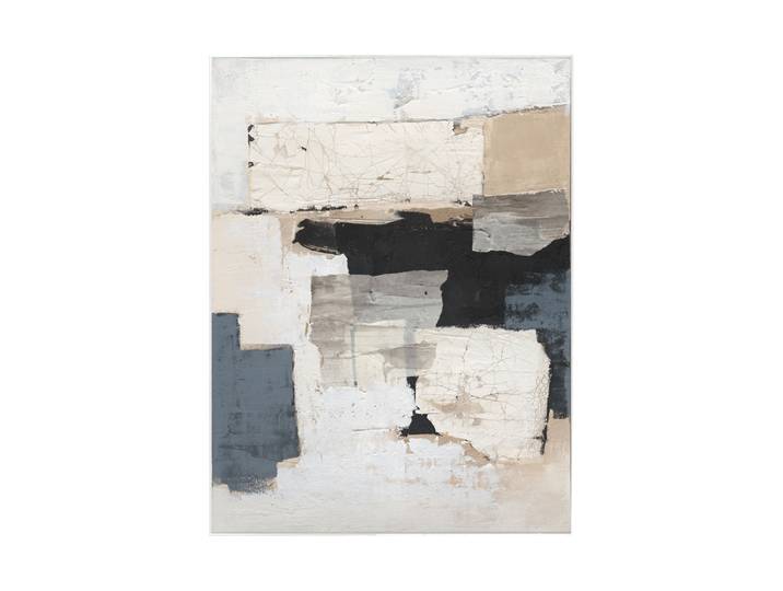Handgemaltes, gerahmtes Bild „Natural Shares“ 90 x 120 cm Multicolor Crea Collection