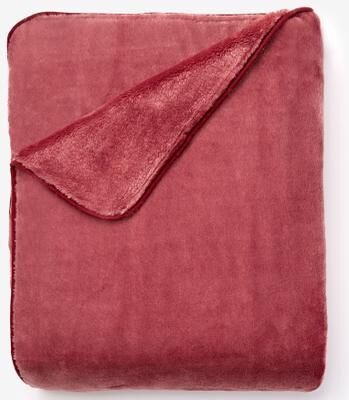 Plush Blanket by BrylaneHome in Carnation (Size TWIN)