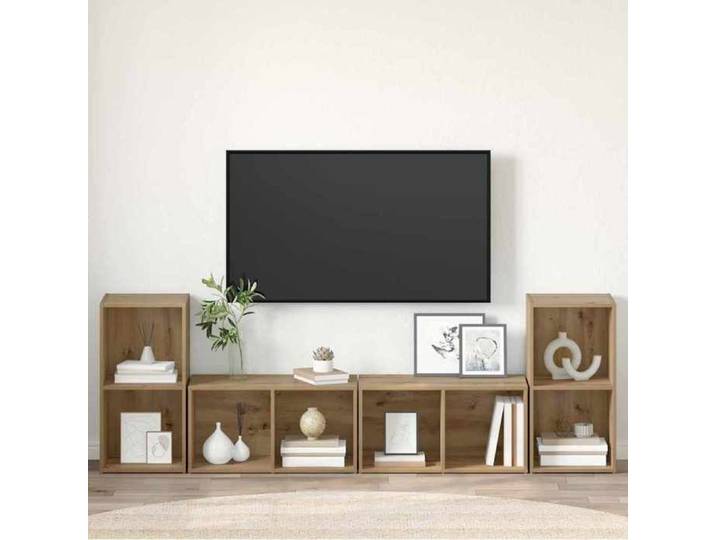 Armoires de Télévision - Beige - Meuble TV 4 pcs - Chêne artisanal 37x37x72 cm T4198