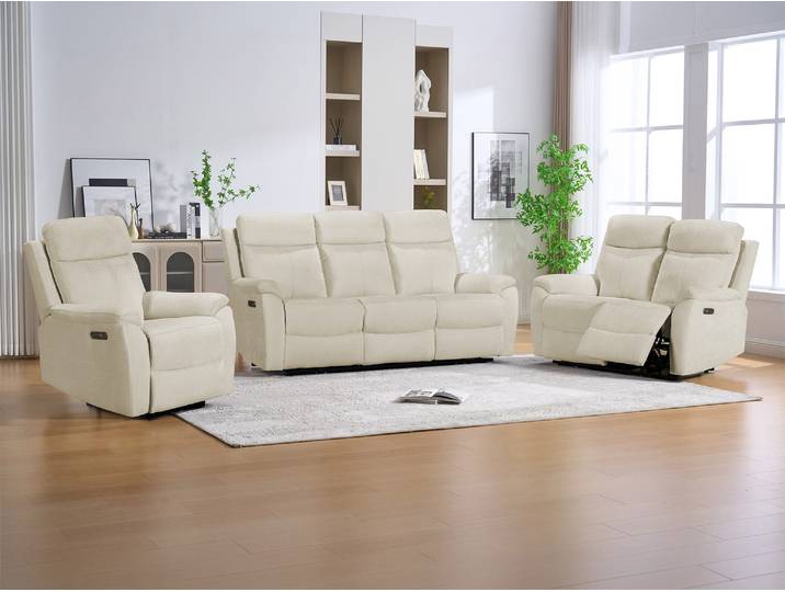 Ensemble 3 places+2 places+fauteuil Peter Gris Clair - Basika