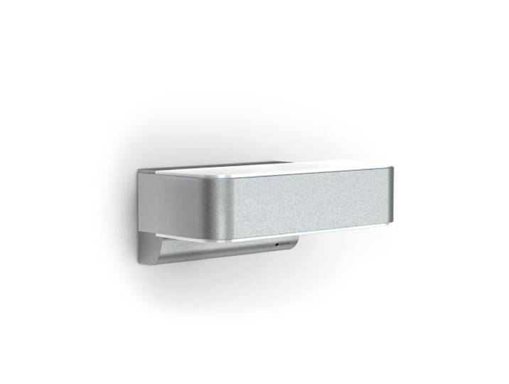 Steinel Außenleuchte L 810 SC Silber, smartes LED Up- und Downlight, Bewegungsmelder, vernetzbar, per App bedienbar